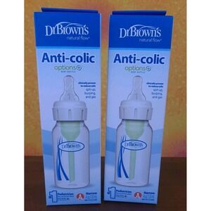 Set Of 2 Dr Browns Anti Colic Narrow Baby Bottle Level 1 For Newborns Feeding